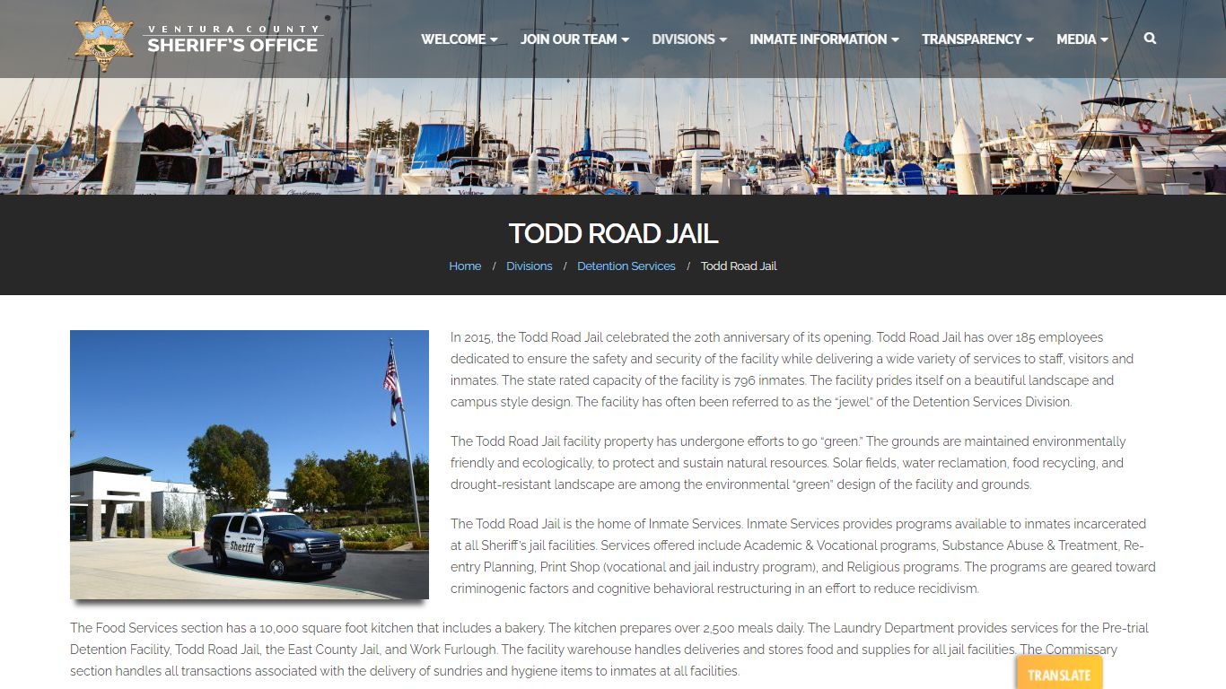 Todd Road Jail - Ventura County Sheriff's Office
