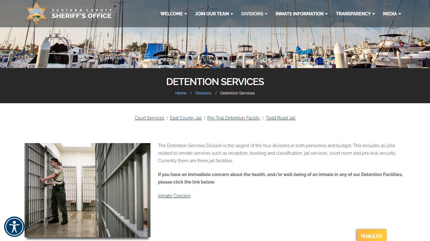 Detention Services - Ventura County Sheriff's Office