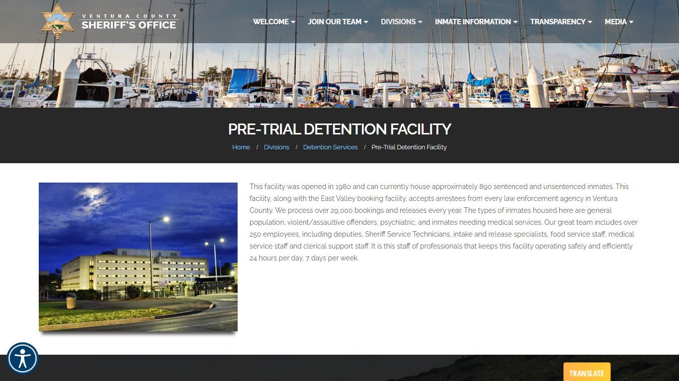 Pre-Trial Detention Facility - Ventura County Sheriff's Office